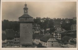 Schaffhausen Munot Tower and Cityscape Postcard