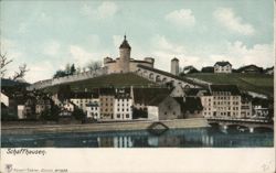 Munot Fortress Overlooking Schaffhausen, Switzerland Postcard