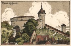 Munot Schaffhausen Fortress Tower & City Wall Postcard