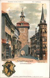 Schwabenthor Gate, Schaffhausen, Switzerland Postcard