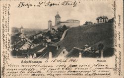 Munot Fortress Overlooking Schaffhausen, Switzerland Postcard