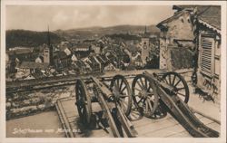 Schaffhausen from Munot Fortress with Cannons Postcard