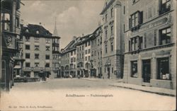 Schaffhausen Frohnwaagplatz Street View Postcard