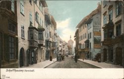 Schaffhausen Vorstadt Street Scene Postcard