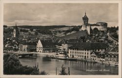 Schaffhausen with Munot Fortress, Switzerland Postcard