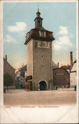 Schaffhausen Schwabentor Tower Clock Gate Postcard