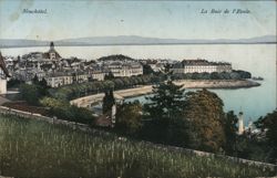 Neuchâtel: Bay of Evole, Switzerland, Scenic View Postcard