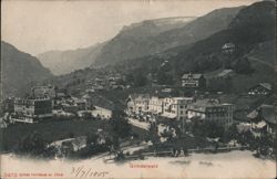 Grindelwald Village Panorama, Switzerland Postcard