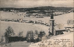 Winter View of Le Pont, Vallée de Joux, Switzerland Postcard