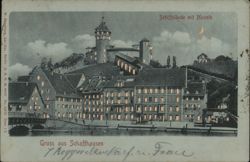 Munot Fortress and Schaffhausen, Switzerland at Night Postcard