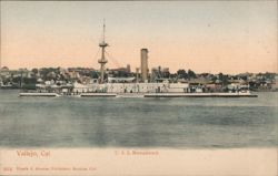 USS Monadnock Battleship, Vallejo, California Postcard