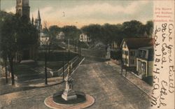 City Square and Soldiers Monument, Biddeford, Maine Postcard Postcard Postcard