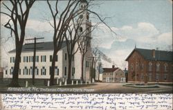 Kennebunk, ME - Unitarian Church & Opera House Postcard