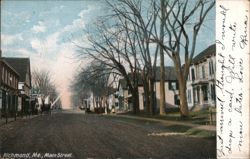 Main Street, Richmond, ME Postcard