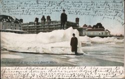 Ice Formation at Old Orchard Beach, Maine Postcard Postcard Postcard