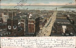 San Francisco, Looking Down Market St. from Call Building, in ruins Postcard