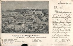 Omega Watch Co. Factories, Bienne, Switzerland Postcard Postcard Postcard