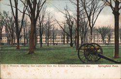 U.S. Arsenal, Springfield, MA - Revolutionary War Cannon Massachusetts Postcard Postcard Postcard