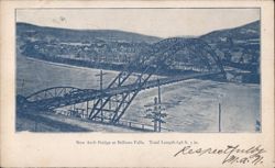 New Arch Bridge at Bellows Falls Vermont Postcard Postcard Postcard