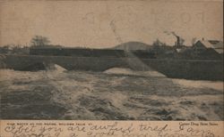 High Water at The Rapids, Bellows Falls VT Postcard