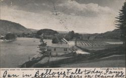 Looking Down the Connecticut Toward Bellows Falls, VT Postcard