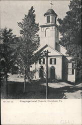 Congregational Church, Hartford, VT Vermont Postcard Postcard Postcard