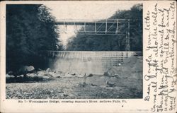 Westminster Bridge, Bellows Falls, VT Postcard