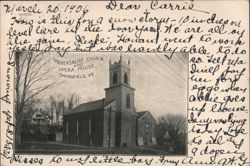 Universalist Church and Opera House, Springfield, VT Postcard