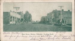 Main Street, Shelton, Nebraska - Looking South Postcard Postcard Postcard