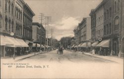 Madison Street, Oneida, NY Postcard