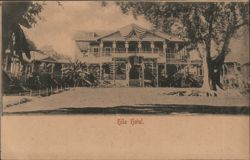 Hilo Hotel, Decorated with US Flags Hawaii Postcard Postcard Postcard