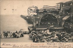 Ocean Park, California - Bandstand Concert with Audience Postcard Postcard Postcard