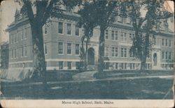 Morse High School, Bath, Maine Postcard