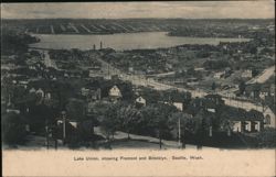 Lake Union, showing Fremont and Brooklyn, Seattle Washington Postcard Postcard Postcard