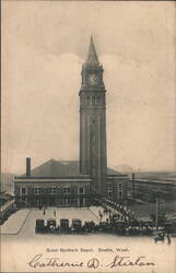 Great Northern Depot, Seattle, Wash. Washington Postcard Postcard Postcard