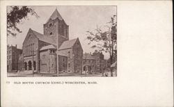 Old South Church (Cong.) Worcester, Mass. Massachusetts Postcard Postcard Postcard