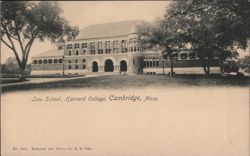 Harvard College Law School, Cambridge, Mass. Postcard