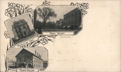 Andover, Mass. - Memorial Hall, Main Street, Town House Postcard