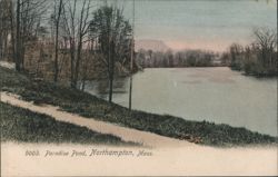 Paradise Pond, Northampton, Mass. Massachusetts Postcard Postcard Postcard