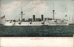 U.S. Cruiser Baltimore Postcard