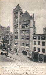 Headquarters of Fire Department, Brooklyn, NY Postcard