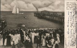 Pier and Fishing Yacht "Emma B", Asbury Park, NJ Postcard