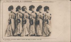 Six Pretty Maidens in Florodora Postcard