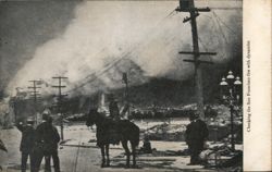 Checking the San Francisco Fire with Dynamite Postcard