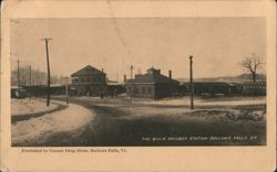 B and M Railway Station, Bellows Falls, VT Postcard