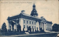 Memorial Hall, Jacob Tome Institute, Port Deposit Maryland Postcard Postcard Postcard