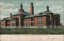 Infirmary at the State Hospital for the Insane, Osawatomie Kansas Postcard Postcard Postcard