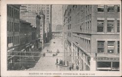 Boating on Sixth Street, Pittsburgh Pennsylvania Postcard Postcard Postcard