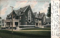 Old Ladies' Home, 1168 Main Street, Worcester, MA Massachusetts Postcard Postcard Postcard