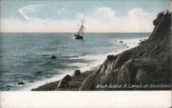 Wreck off Block Island, RI Postcard